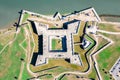 Aerial Top to Bottom Castillo de San Marcos in Saint Augustine, Florida Royalty Free Stock Photo