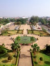 Aerial view Top view of Vientiane from Patuxai Monument