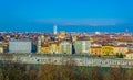 aerial view of torino dominated by mole antonelliana tower of the national cinema museum...IMAGE