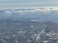 Aerial View of Toronto in Canada in the Winter Royalty Free Stock Photo