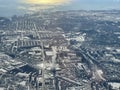 Aerial View of Toronto in Canada in the Winter Royalty Free Stock Photo