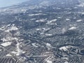 Aerial View of Toronto in Canada in the Winter Royalty Free Stock Photo