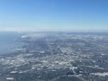 Aerial View of Toronto in Canada in the Winter Royalty Free Stock Photo