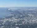 Aerial View of Toronto in Canada in the Winter Royalty Free Stock Photo