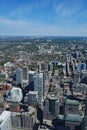 Aerial View of Toronto City Centre, Canada from CN Tower Royalty Free Stock Photo