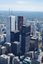 Aerial View of Toronto City Centre, Canada from CN Tower Royalty Free Stock Photo