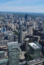 Aerial View of Toronto City Centre, Canada from CN Tower Royalty Free Stock Photo