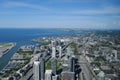 Aerial View of Toronto and Lake Ontario, Canada from CN Tower Royalty Free Stock Photo