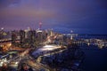 Aerial view of Toronto night