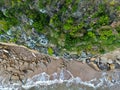 Aerial view of the Torquay beach on a sunny day Royalty Free Stock Photo