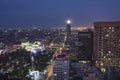 Night View of Torre Latinoamericana Latin-American Tower in Mexico City. Royalty Free Stock Photo