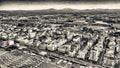 Aerial view of Torre Pedrera Beach from drone in summer season, Rimini, Italy Royalty Free Stock Photo