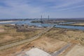 Aerial view of the Torrens Island power station in Port Adelaide in South Australia