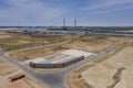 Aerial view of the Torrens Island power station in Port Adelaide in Australia