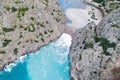 Aerial view of Torrent de Pareis, Mallorca, Spain Royalty Free Stock Photo