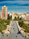 Aerial view of Valencia city, Spain