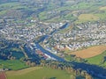 Aerial view of the River Dart in Devon