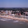 view of the tourist city of villa gesell of the province of buenos aires argentina, atlantic coast with great beaches of Royalty Free Stock Photo
