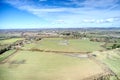 Aerial view towards the South Downs of the West Sussex countryside Royalty Free Stock Photo