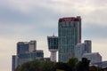 Aerial view of The Tower Hotel and Casino Niagara buildings in Niagara Falls, Ontario, Canada Royalty Free Stock Photo