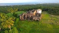 Aerial view of the Tower House of Garcia d'Avila and green trees