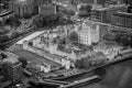 Aerial view over the City of London and River Thames Royalty Free Stock Photo