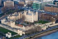 Aerial view of the Tower of London Royalty Free Stock Photo