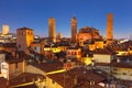 Aerial view of towers and roofs in Bologna, Italy Royalty Free Stock Photo