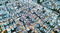 Aerial view on the towm. Royalty Free Stock Photo