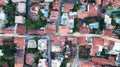 Aerial view on the towm. Royalty Free Stock Photo