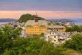 Aerial view of the town Aalesund, Norway Royalty Free Stock Photo