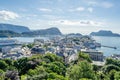 Aerial view of the town of Alesund, Norway