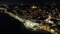 Aerial view of the town of Altea (Alicante, Spain) and its new park on the seafront with its Royalty Free Stock Photo
