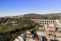 aerial view of the town of Ariccia on the Roman castles with the homonymous bridge