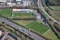 Aerial view of the town of bedfordshire