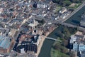 Aerial view of the town of bedfordshire