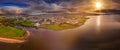 Aerial view of the town Buncrana in County Donegal - Republic of Ireland Royalty Free Stock Photo