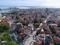 Aerial view of town of Burgas, Bulgaria