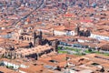 Aerial view the town of Cusco, Peru Royalty Free Stock Photo