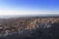 aerial view of the town of genzano di roma on the roman castles