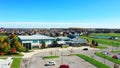 Aerial view of Town of Halton Hills Gellert Community Centre, Ontario, Canada