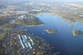 An aerial view of the town of Karlskrona in Blekinge Royalty Free Stock Photo