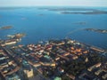 An aerial view of the town of Karlskrona in Blekinge Royalty Free Stock Photo