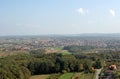 Aerial view of the town of Krizevci in continental Croatia