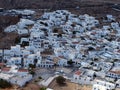 Aerial view of the town of lindos in rhodes greece Royalty Free Stock Photo