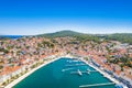 Aerial view of town of Mali Losinj on the island of Losinj, Croatia