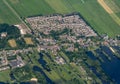 Aerial view of the town Nederhorst den Berg in the Netherlands Royalty Free Stock Photo