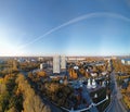 Aerial view of town Novosibirsk Royalty Free Stock Photo