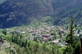 Aerial View of the Town Ouray, Colorado Royalty Free Stock Photo