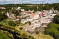 Aerial view of town Sabile, Latvia